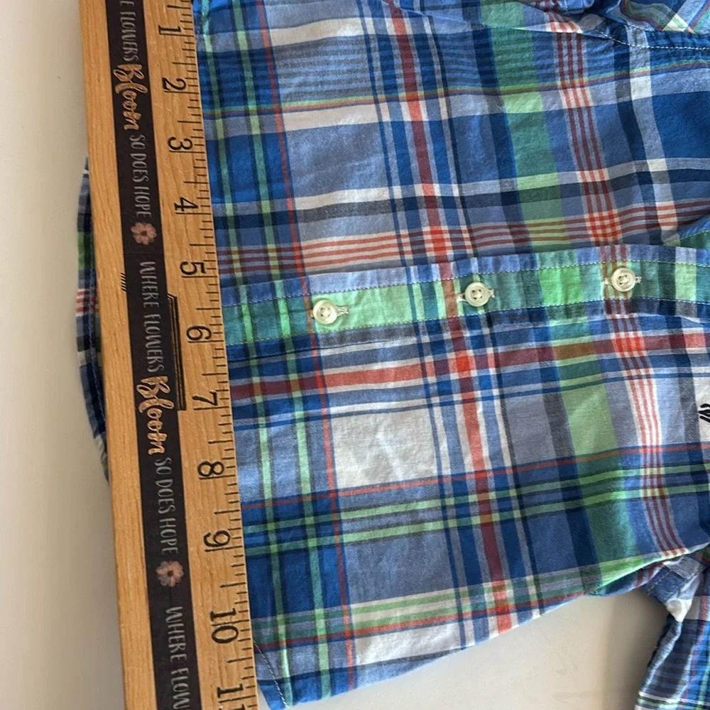 Ralph Lauren Baby Boy Blue Plaid 9M Button Down Shirt Ralph Lauren 9M Boys